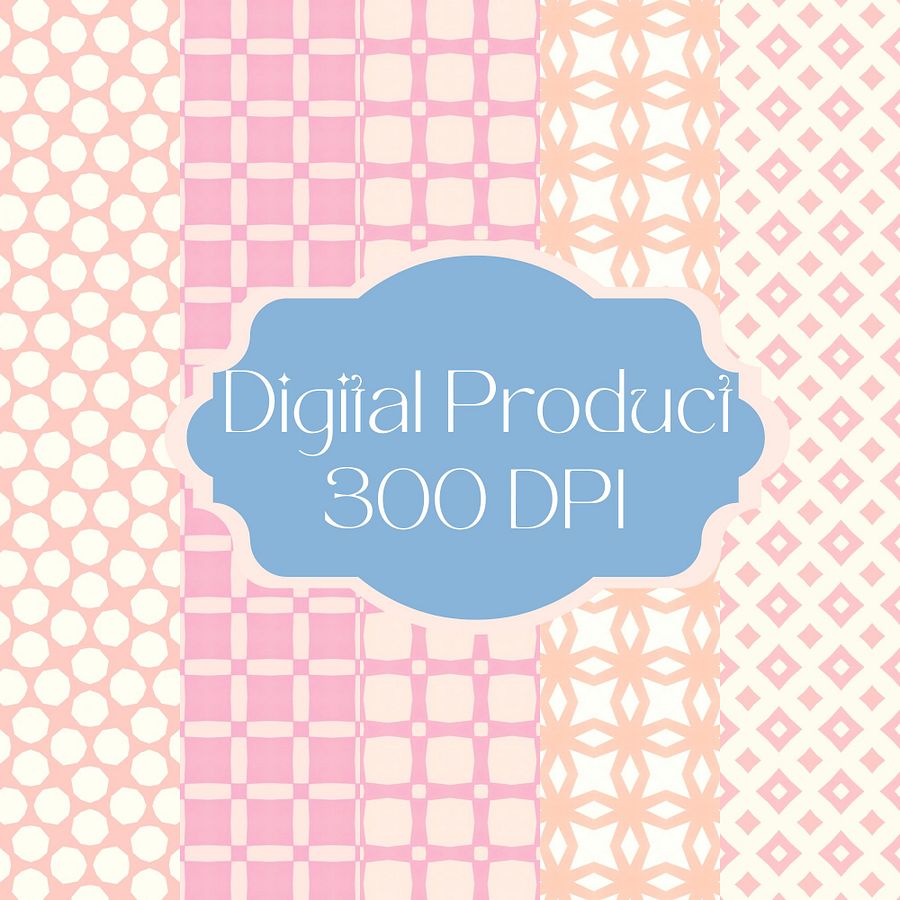 Pastel Dreams Digital Paper Pack - 16 Sheets, 12x12 inches, 300 DPI Product product image (3)