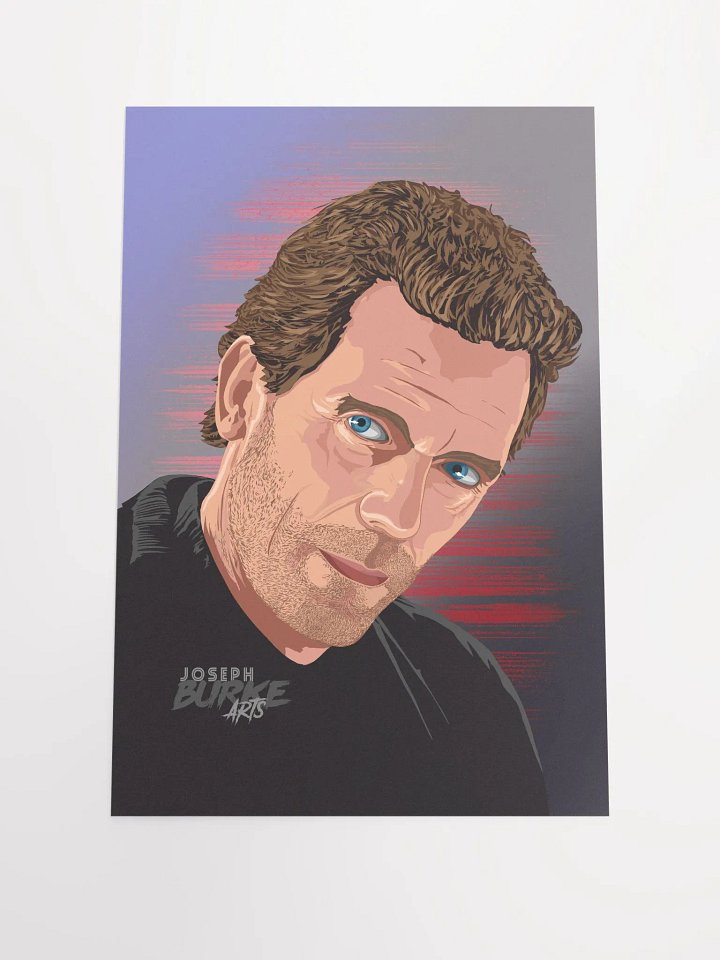 Dr. Gregory House M.D. Hand Drawn Vector Portrait 12x18 Fine Art Print product image (1)