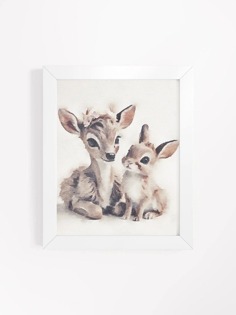 Fawn and Bunny Companions Watercolor Print product image (136)