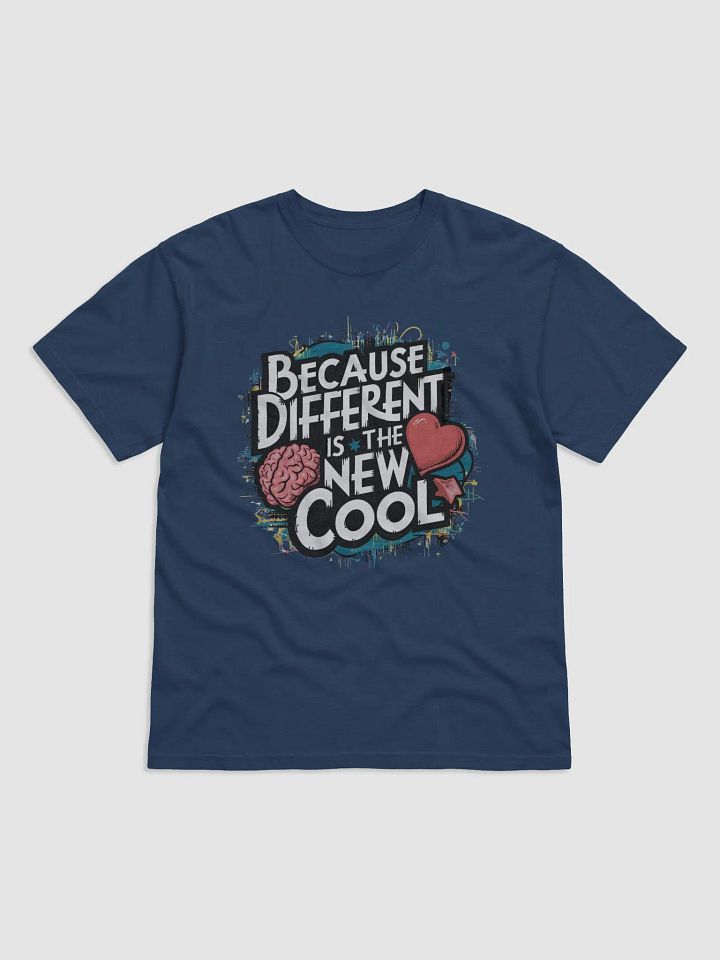 Because Different is the New Cool Heavyweight Unisex T-Shirt product image (2)