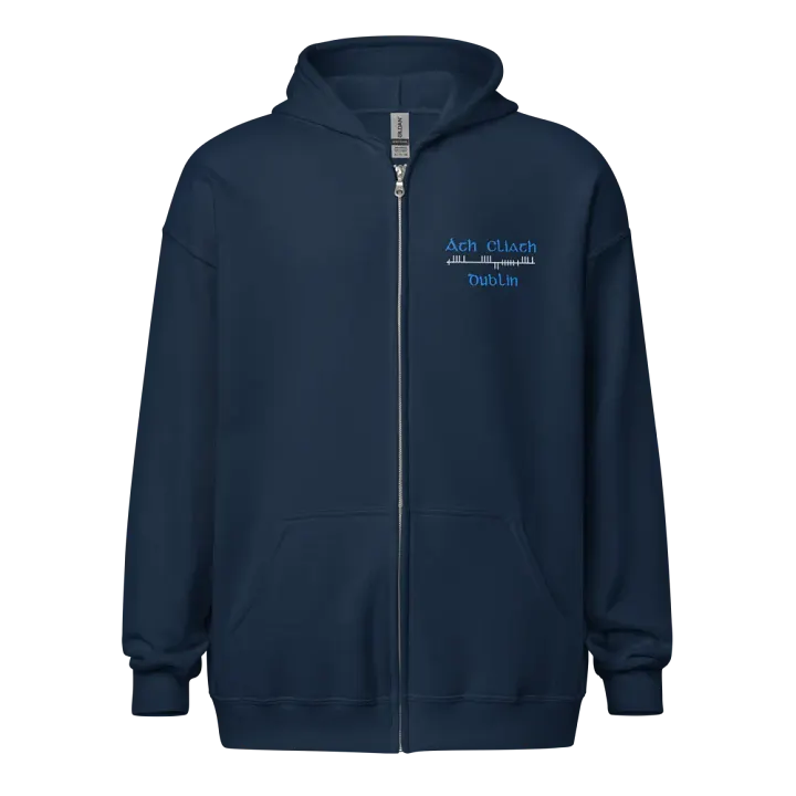Dublin/Áth Cliath, Orthodox style Ogham embroidered Zip Hoodie product image (5)