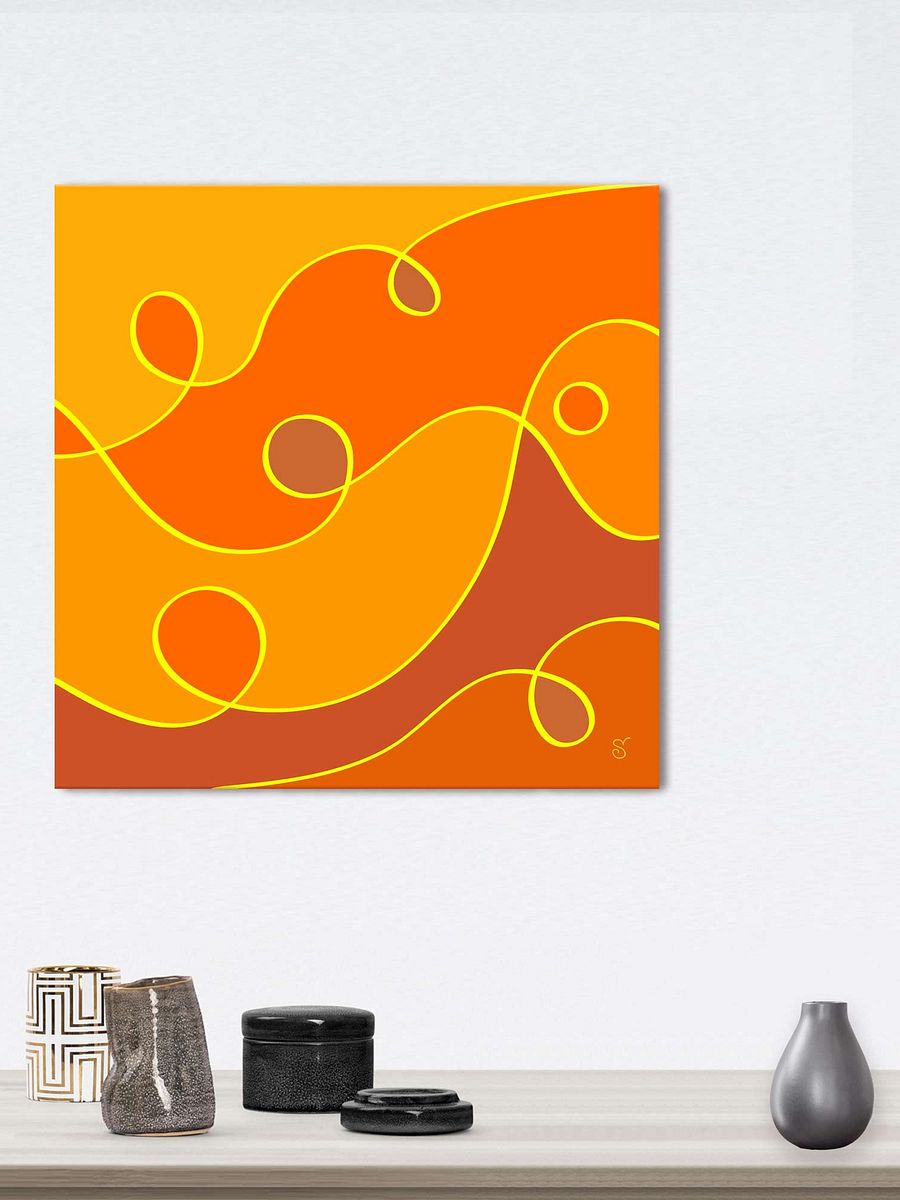 Sunset Swirls Canvas Art - Abstract Composition No. 7 product image (73)