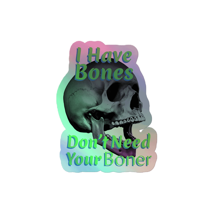 Sassy Skull Holographic Sticker product image (2)