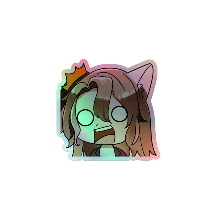 gasp emote holographic sticker product image (1)