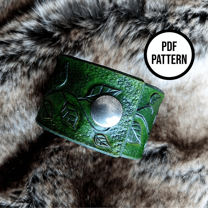 Vines Leather Cuff Pattern - PDF Pattern for Leatherwork product image (2)