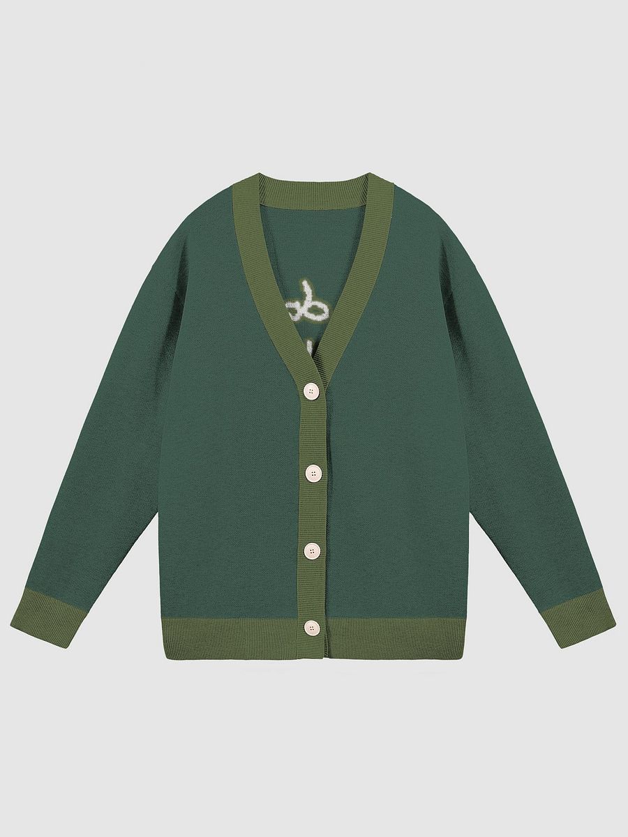 ONE ANOTHER (lg. lined design, duotone green) knitwear cardigan product image (2)
