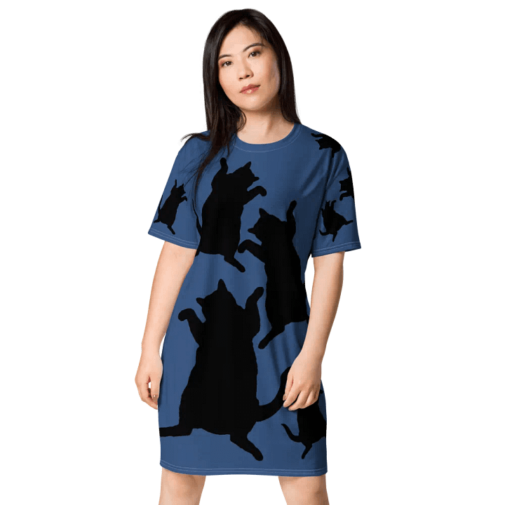 Childless Cat Ladies Run This Country Blue T-Shirt Dress product image (1)