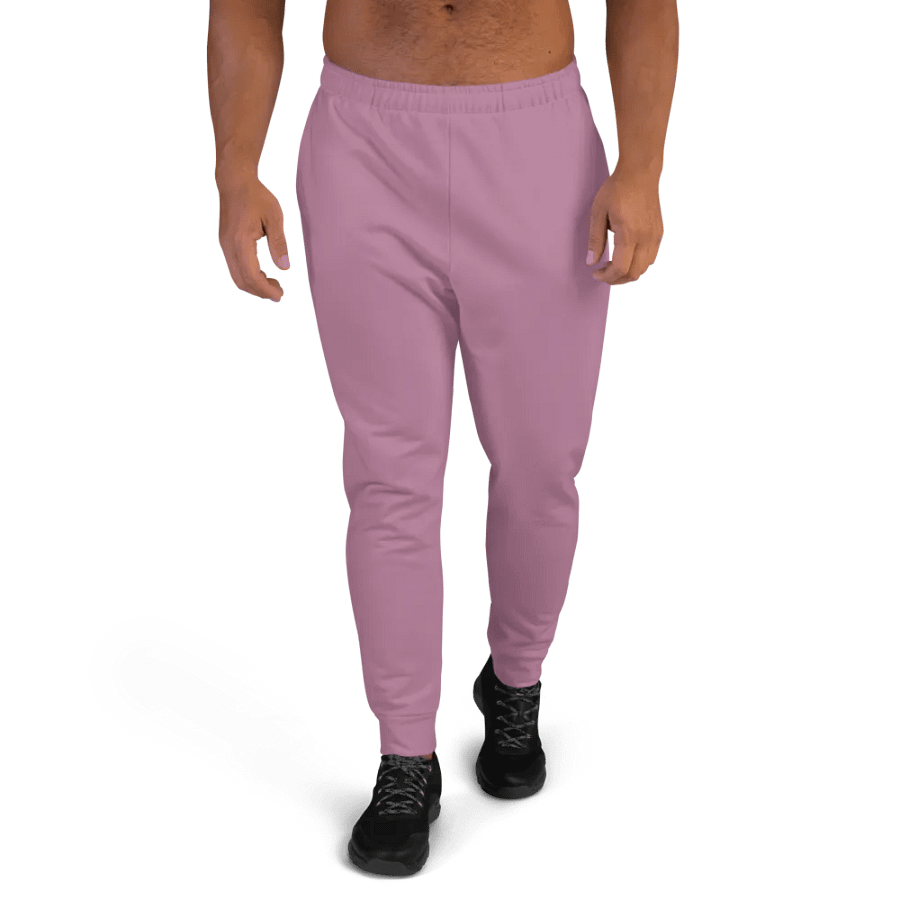 Plain Medium Dark Lilac Purple Soft Summer Recycled Polyester Premium Men's Joggers by Treasure Pie product image (1)