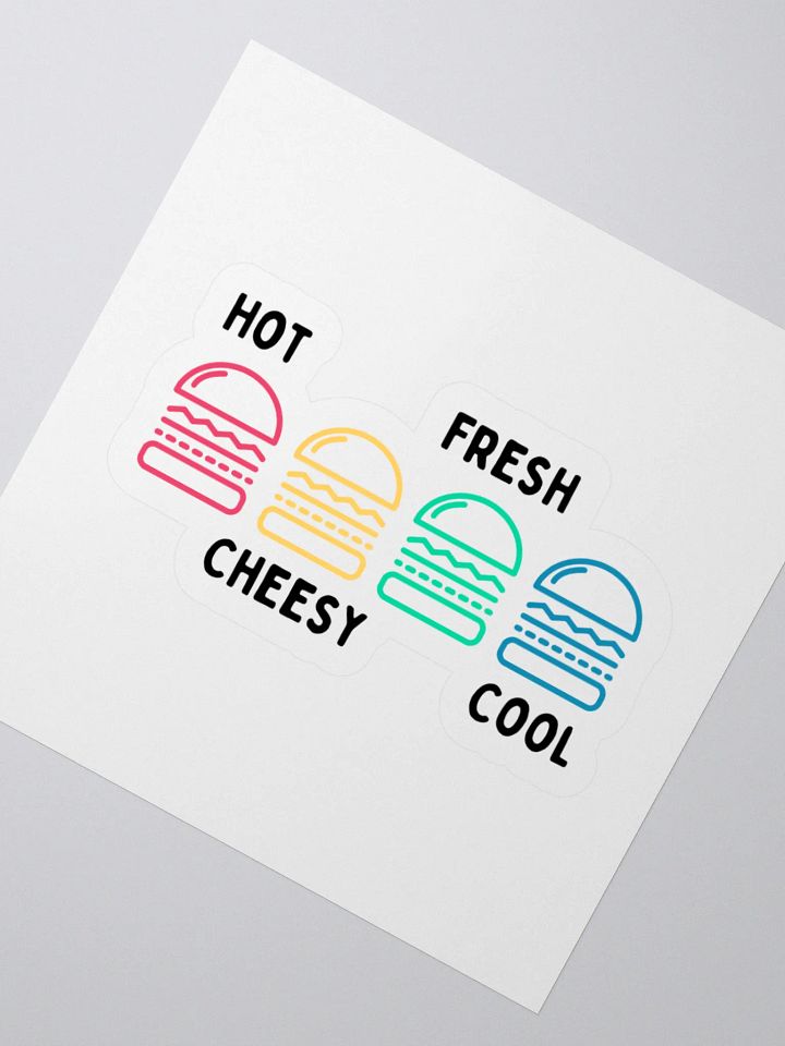 Hot, Cheesy, Fresh & Cool — Burger Pop Art Sticker product image (5)
