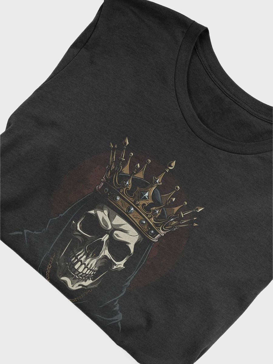 Gothic Skull King with Ornate Crown and Golden Cross T-shirt product image (5)