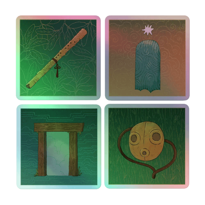 here (not rly) there - foil sticker pack product image (1)