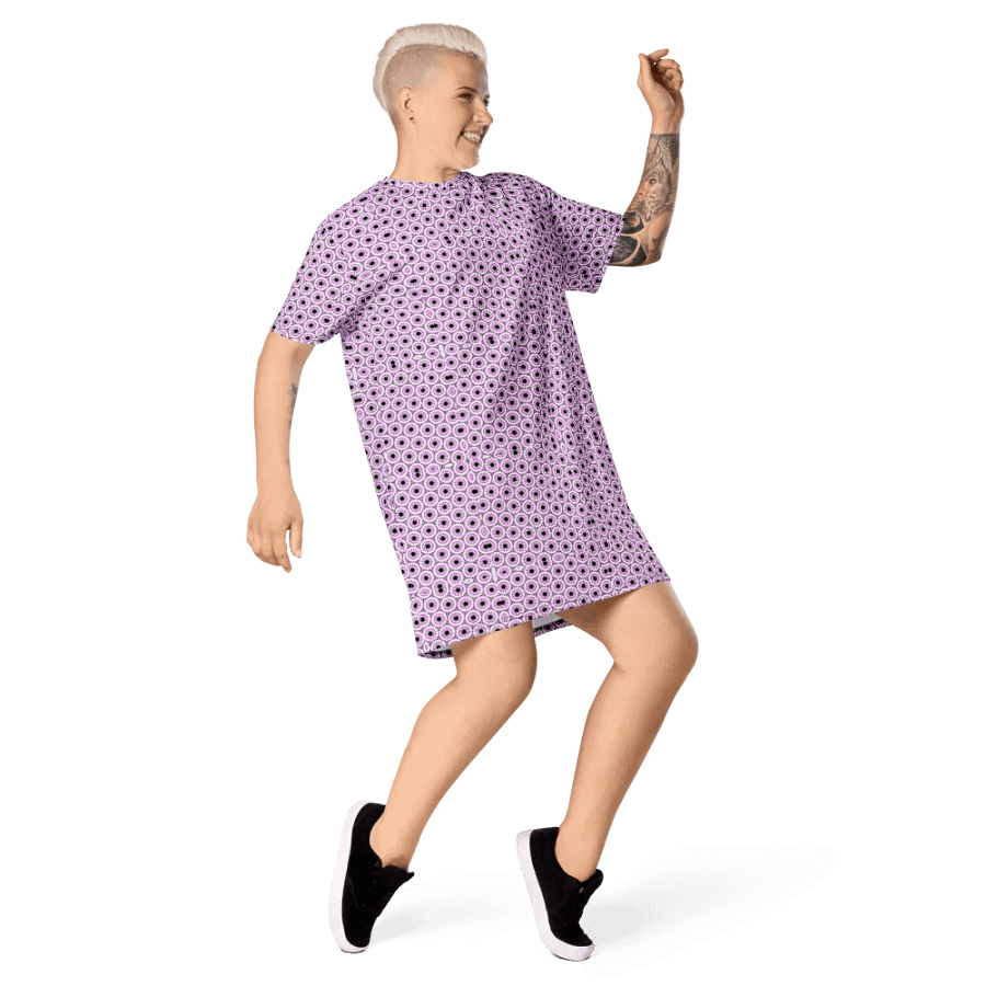 Cool Abstract Trippy T Shirt Dress product image (5)
