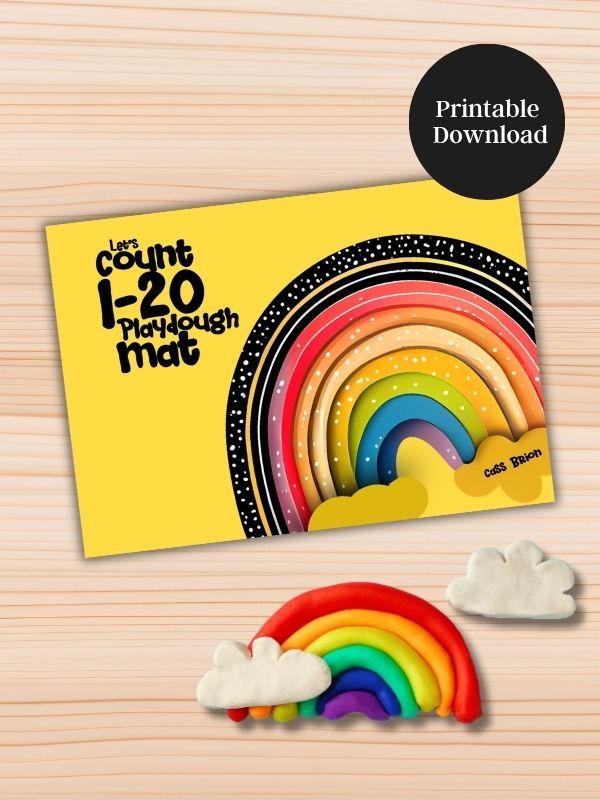 Let's Count 1-20 Playdough Mat product image (1)