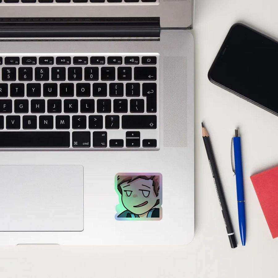 Chaabbz Smirk Holographic Emote Sticker product image (12)