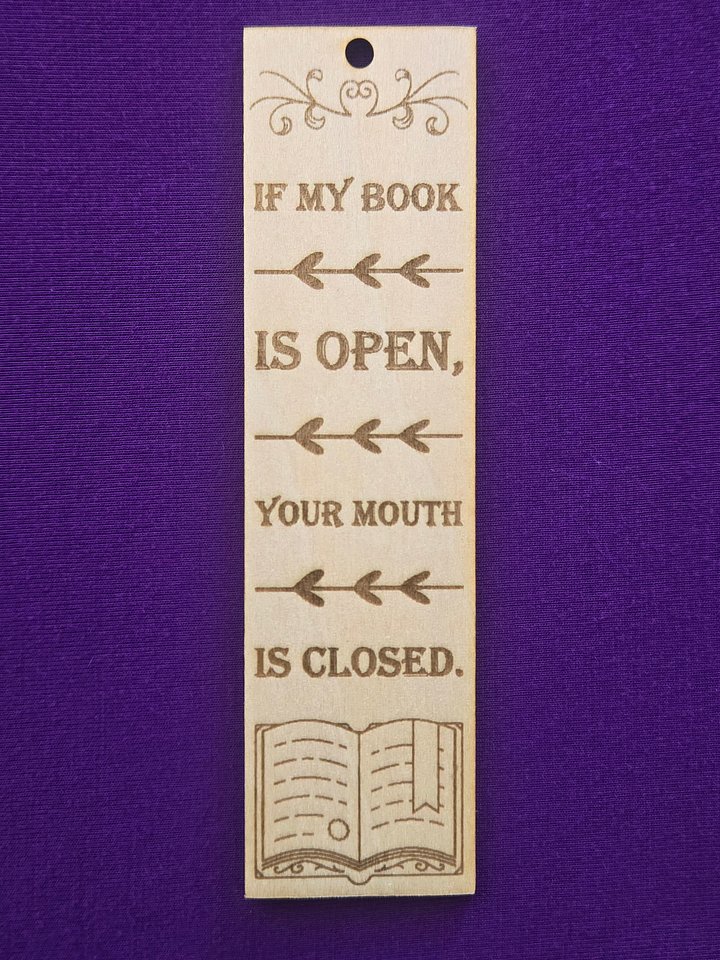 Wooden Bookmark - Open Book product image (2)