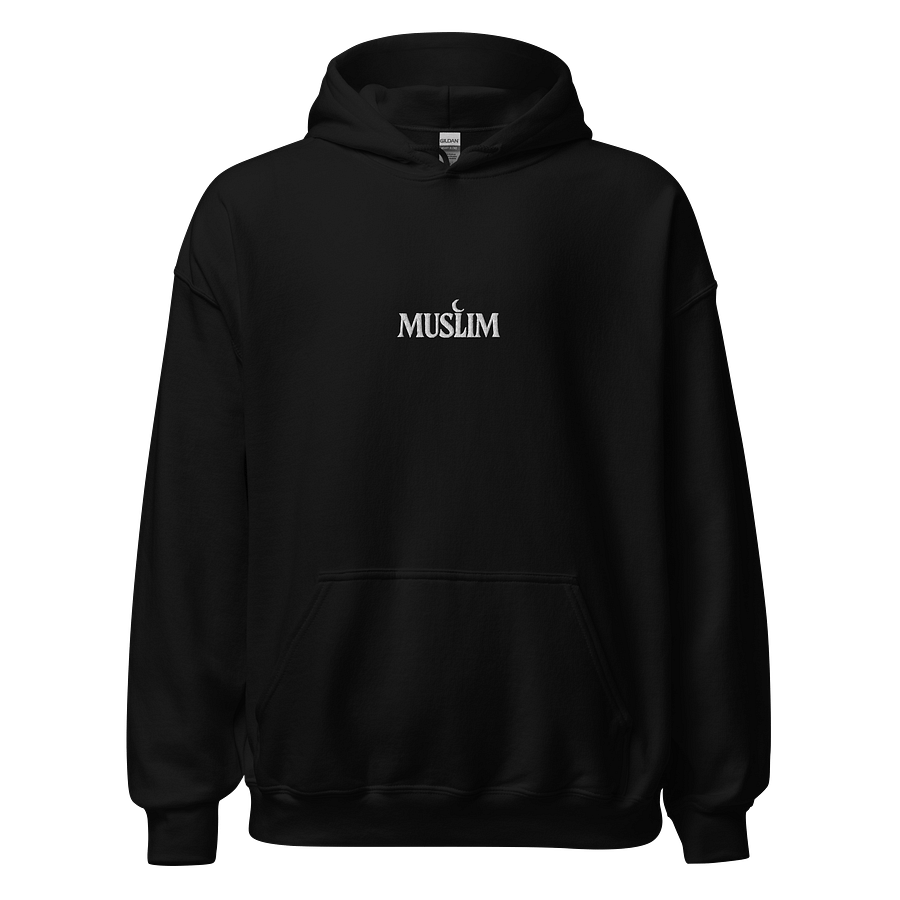 MUSLIM Signature BLACK Hoodie - UNISEX Embroidery product image (2)