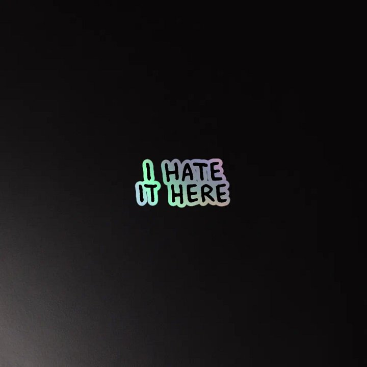 I Hate It Here Holographic Sticker Sheet | JenTheReaper681 product image (2)