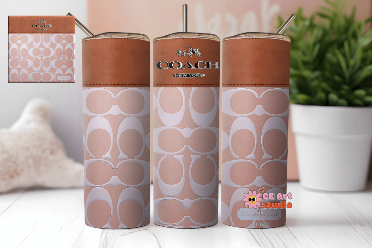 Handbag Pink Brown Tumbler Wrap product image (1)