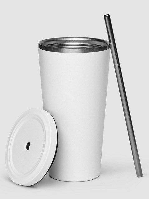 Photo showing Insulated Tumbler with a Straw