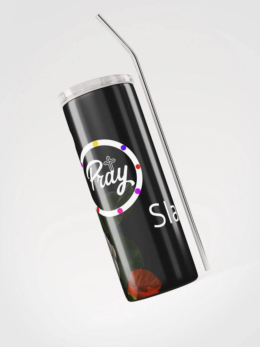 Sip Pray Slay Stainless Steel Tumbler with reusable Straw, leak proof cup lid, Tumbler Mug Flasks product image (3)