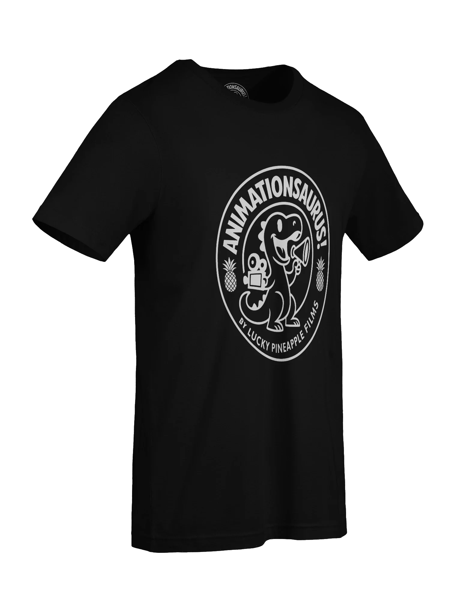 Animationsaurus! Dinosaur Logo (White) Concert Tee Fit Unisex T-Shirt product image (9)