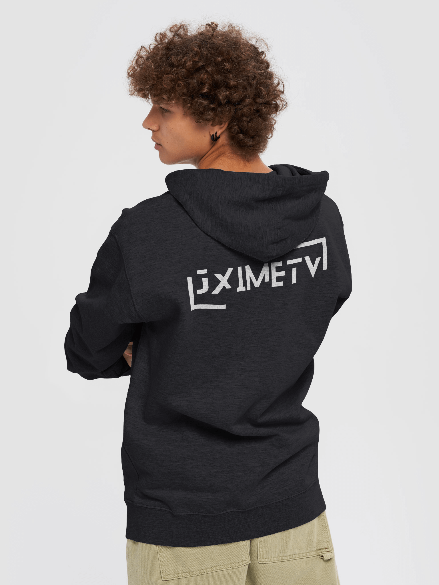 Vertical Text Fleece Zip-Up Hoodie product image (24)