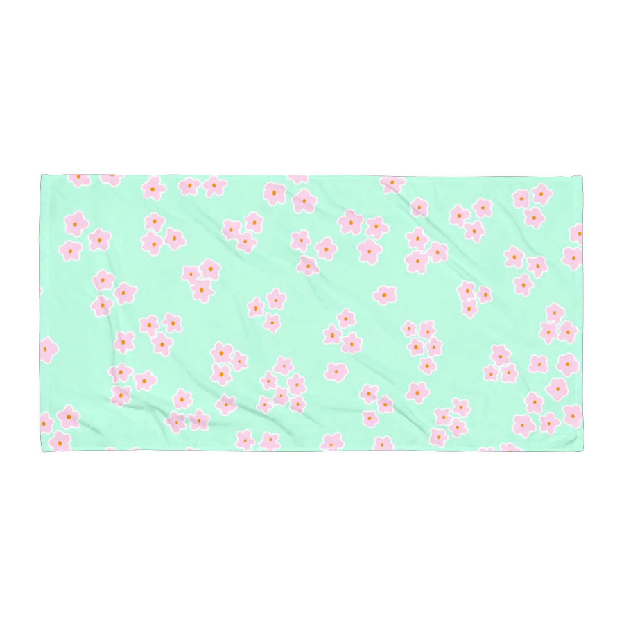 TINY DAISY - FRESH MINT BEACH TOWEL - Gänseblümchen Türkis Handtuch product image (3)