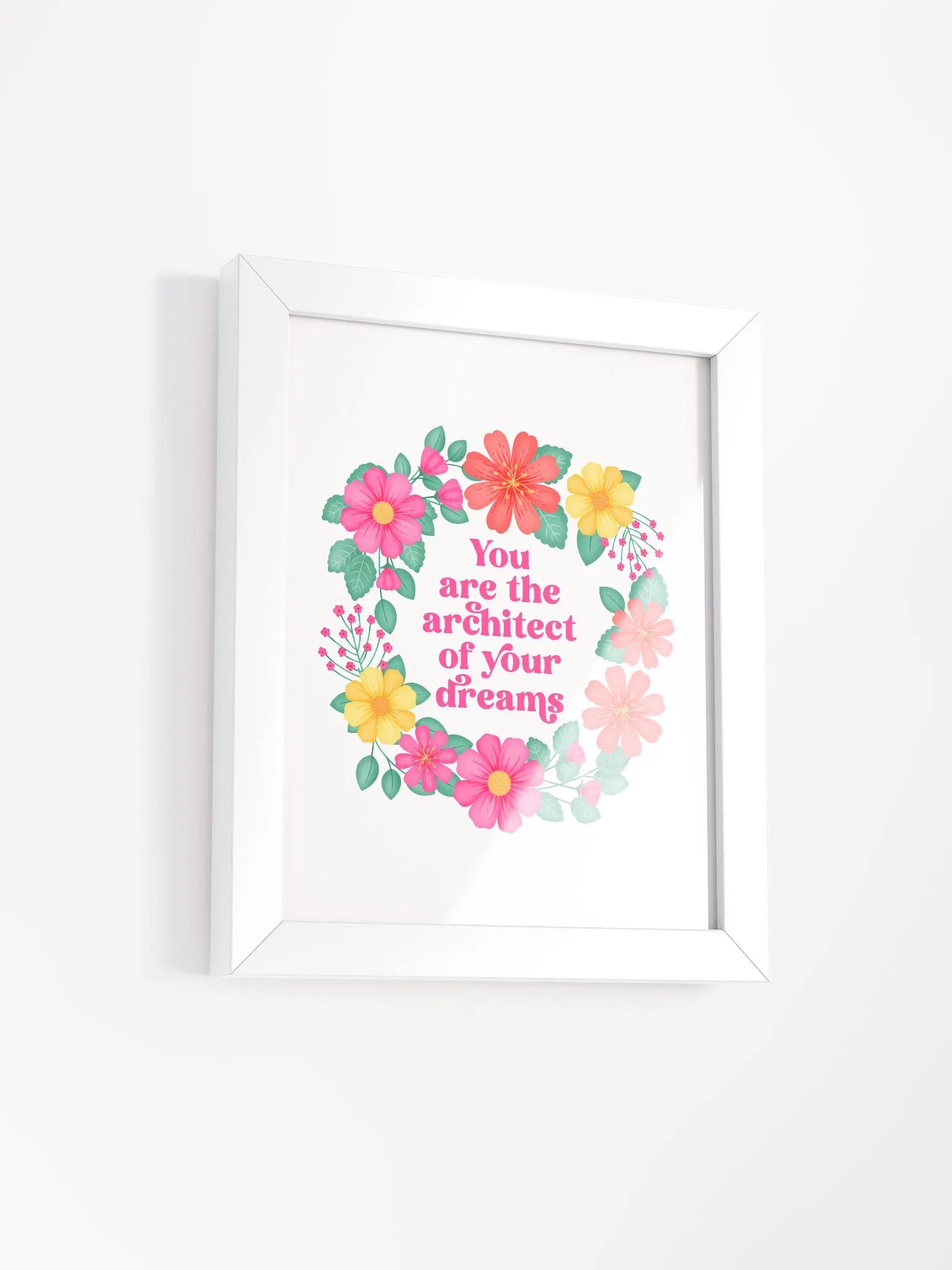 You are the architect of your dreams - Motivational Wall Art White product image (2)