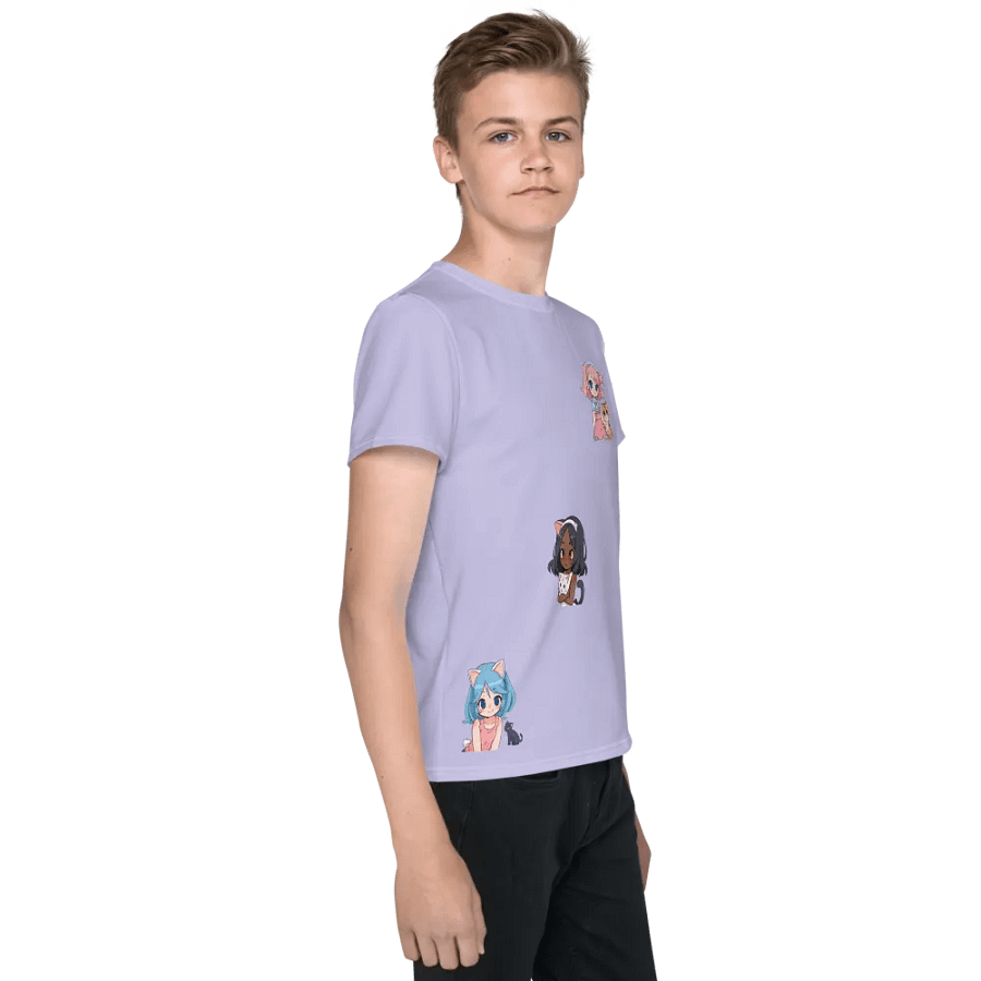 Cat-tastic All-Over Print Youth T-Shirt product image (4)