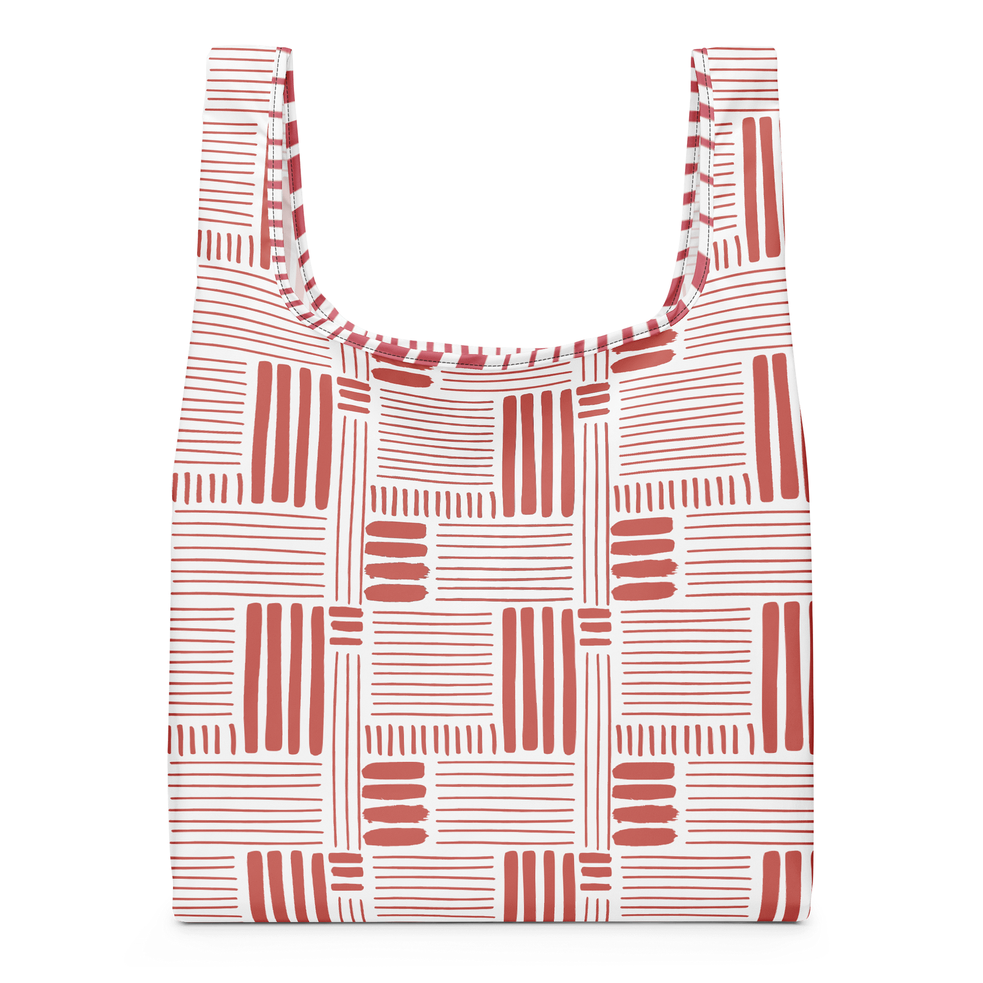 Pixelated Red Haze All-Over Shopping Bag product image (3)