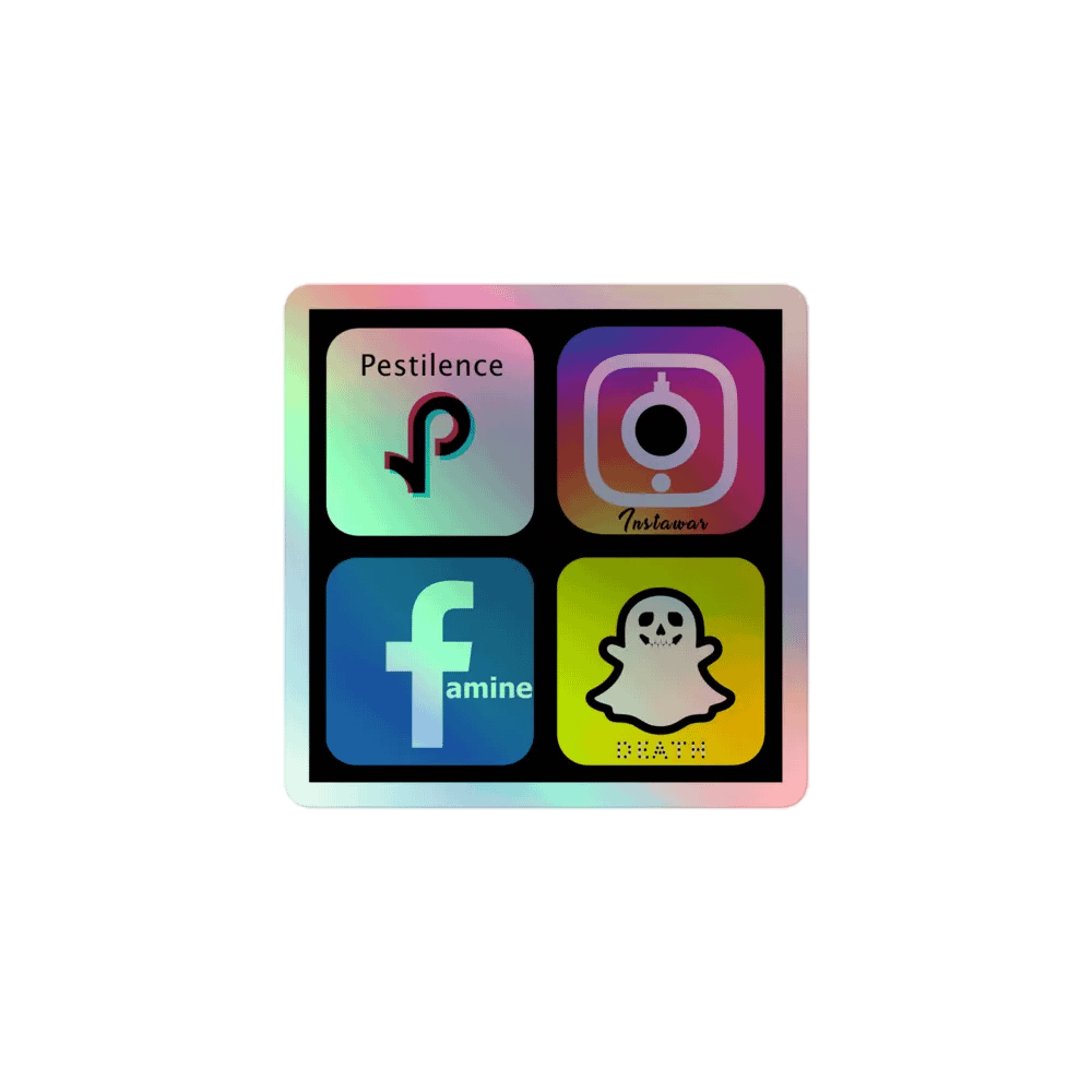 4 apps of the Apocalypse Holo Sticker product image (1)