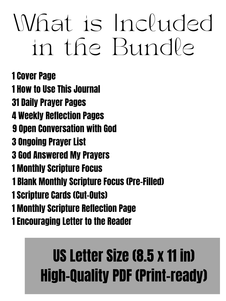 Daily Prayer Journal Minimalist Black and White product image (5)