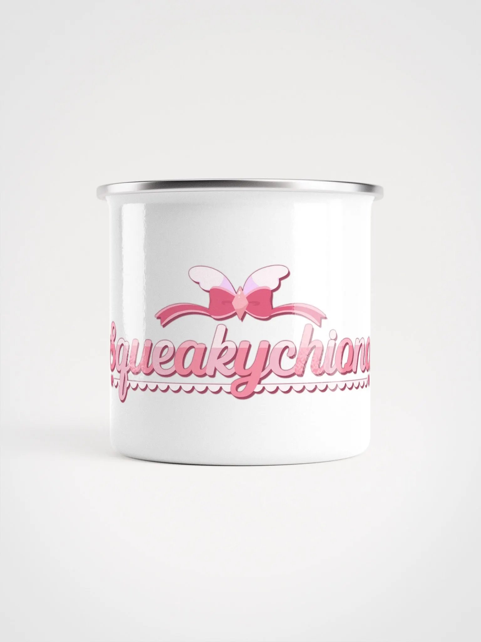 Squeakychiona Logo 12oz Enamal Mug product image (2)