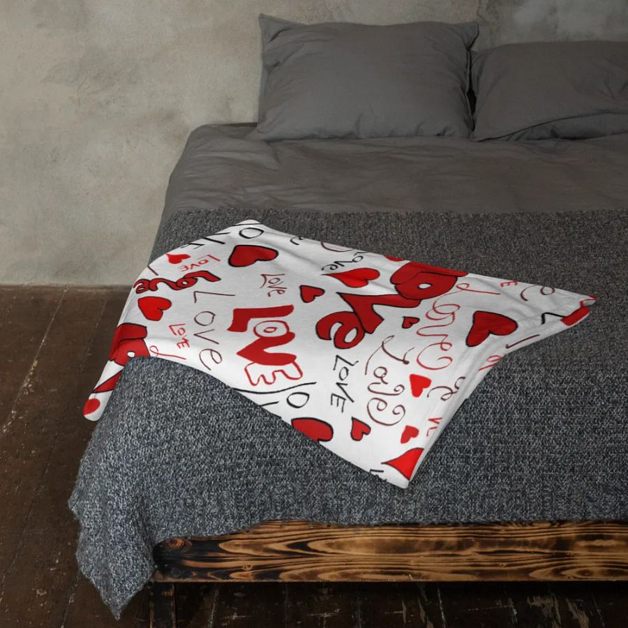 Love and Hearts Throw Blanket product image (12)