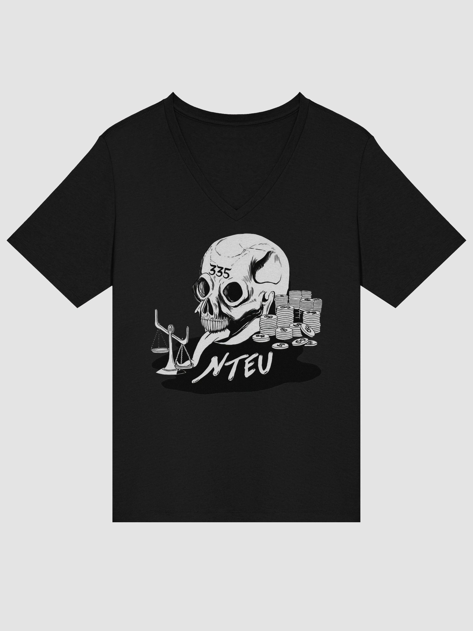 Skully Women's Cut V-Neck T-shirt product image (6)