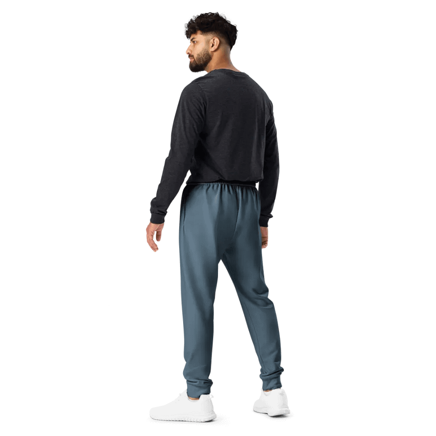 Plain Dark Greyish Blue Soft Summer Recycled Polyester Premium Men's Joggers by Treasure Pie product image (10)