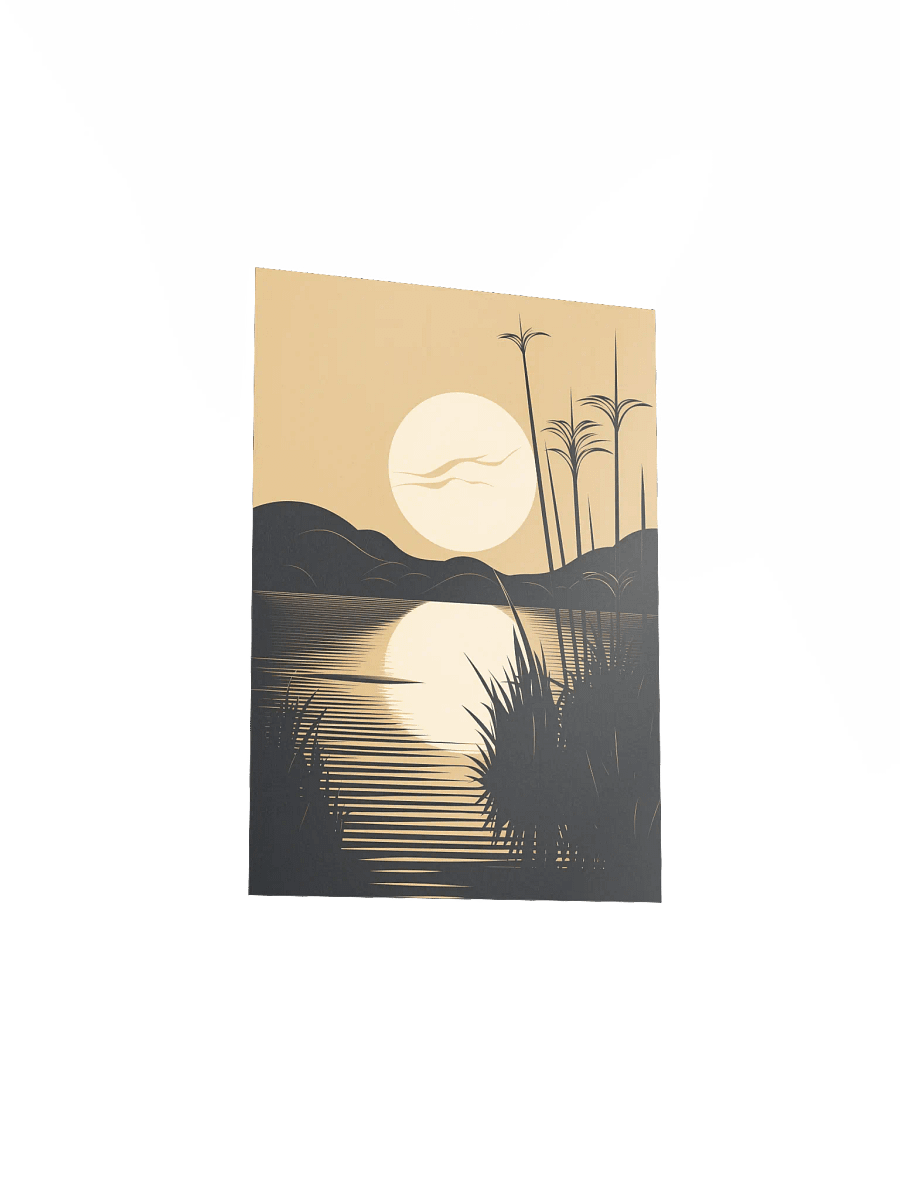 Golden Nile Flow – Minimalist Single-Line Art Print product image (6)