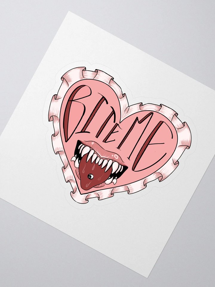 BITE ME Heartbreak Kiss Cut Stickers product image (2)