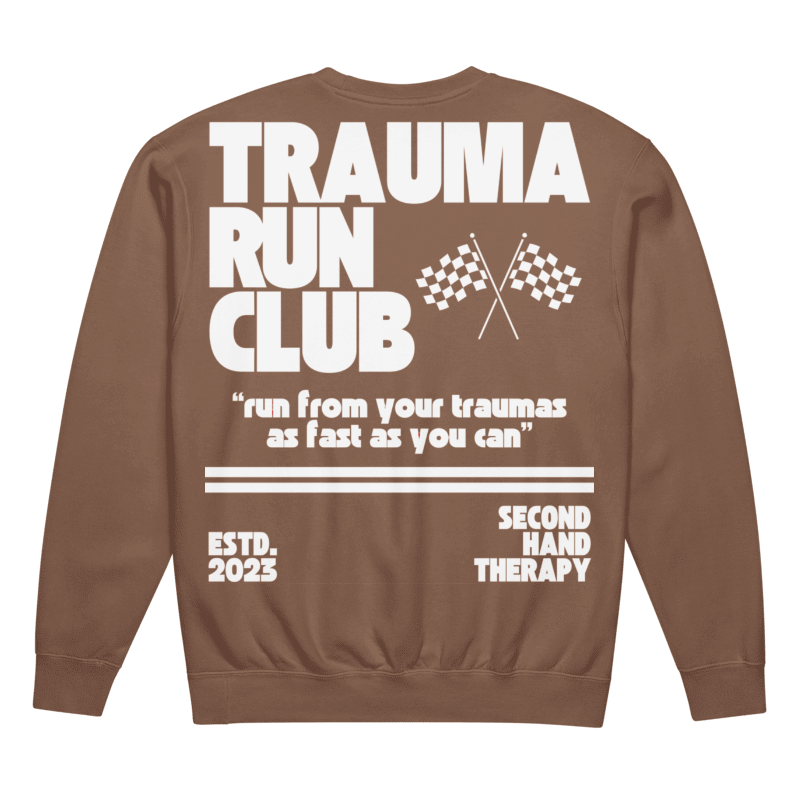 Trauma Run Club Crewneck (Brown) product image (1)
