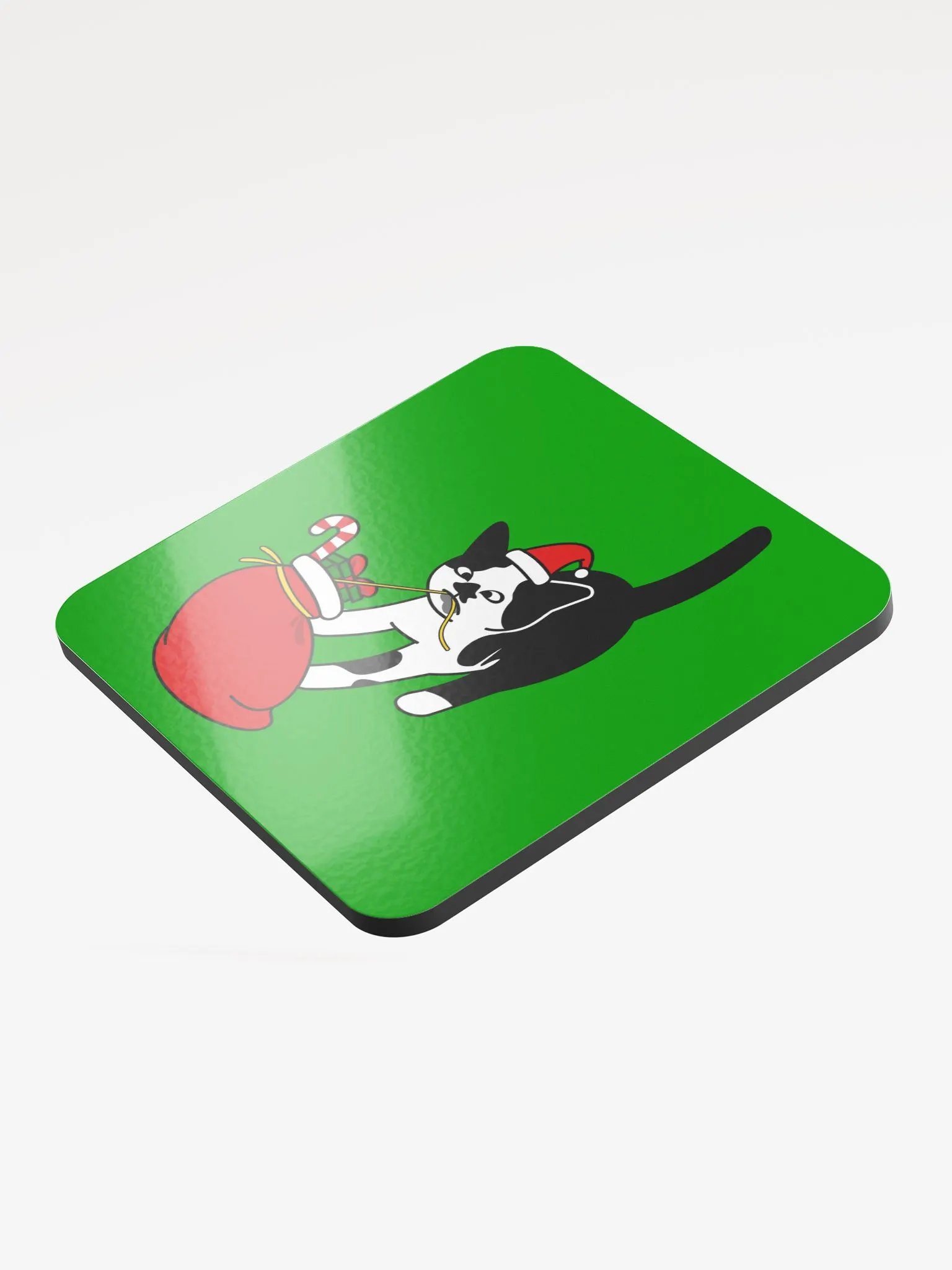 Santa Paws Christmas Cat Coaster product image (3)