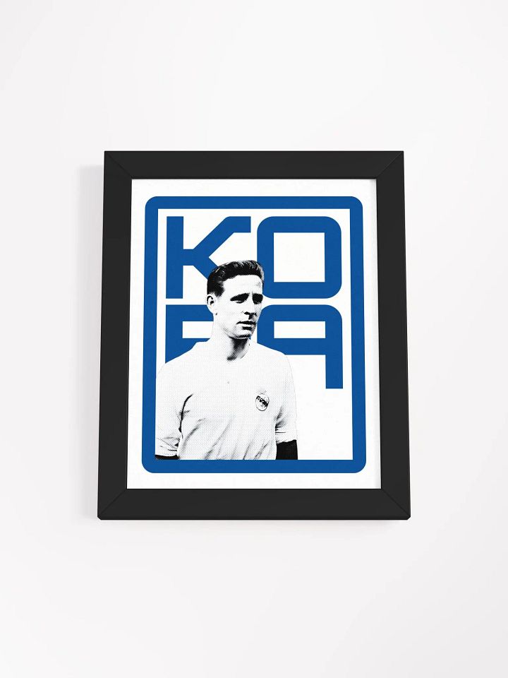 Raymond Kopa BW Real Madrid Name Art Framed Print product image (1)