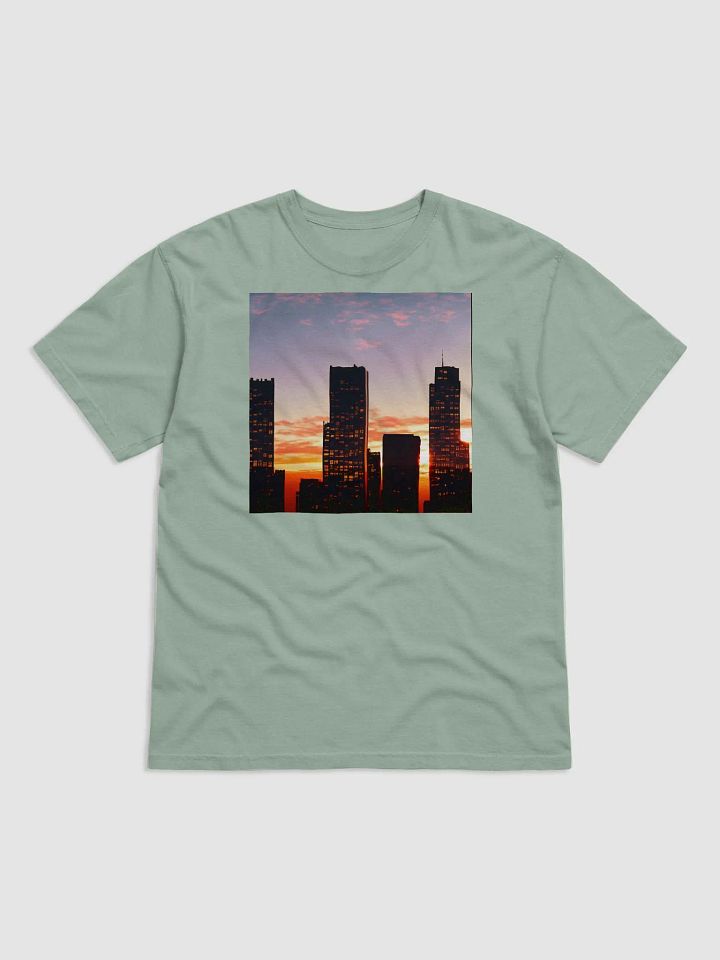 Capture the City's Glow: Sunset City Skyline Graphic Tee in Ultra-Soft Cotton product image (5)