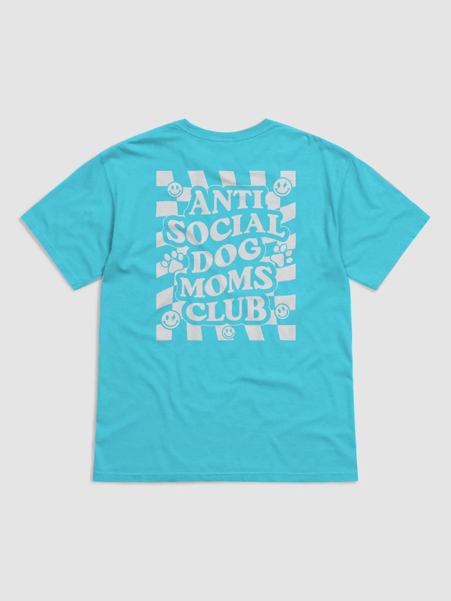 Anti Social Dog Moms Club Retro T-Shirt | Funny Introvert Checkered T-Shirt for Dog Moms product image (10)