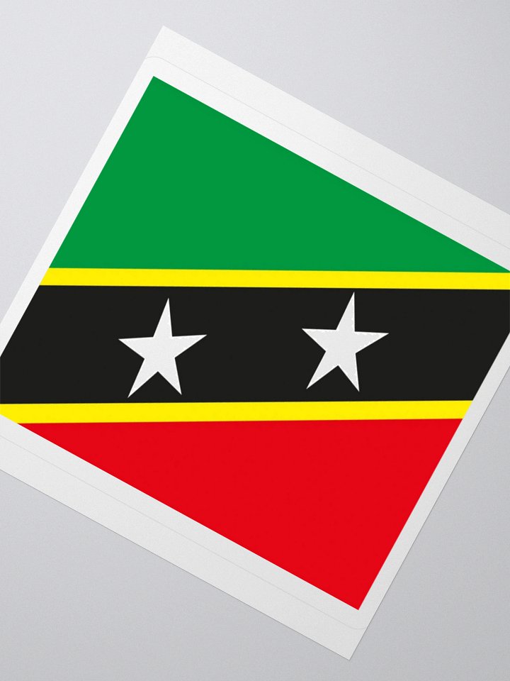 Saint Kitts and Nevis Flag Sticker - Durable Vinyl for Indoor Use - Multiple Sizes Available product image (4)