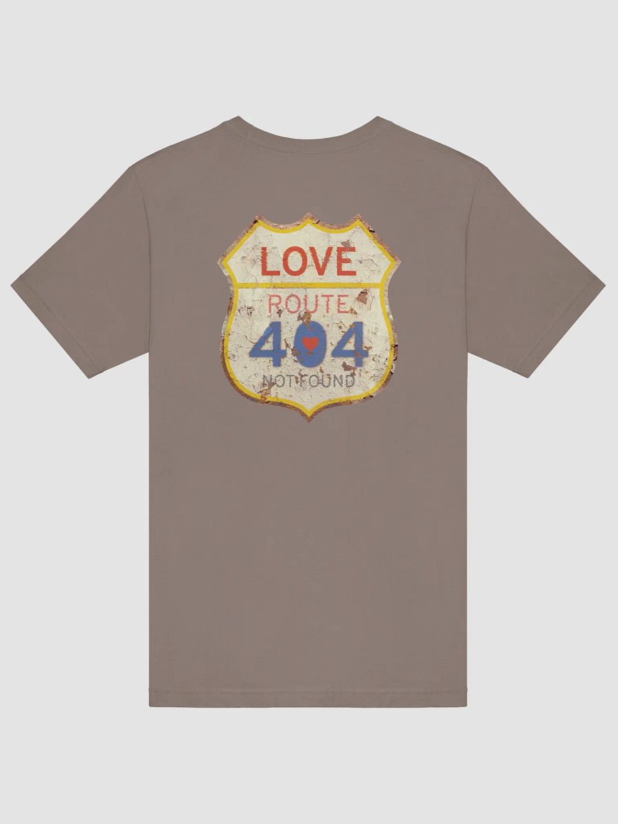 Love Route 404 Supersoft T-Shirt (Back Print), Short Sleeve Tee, Quirky Graphic Tee, Casual Wear, Gift for Him product image (3)