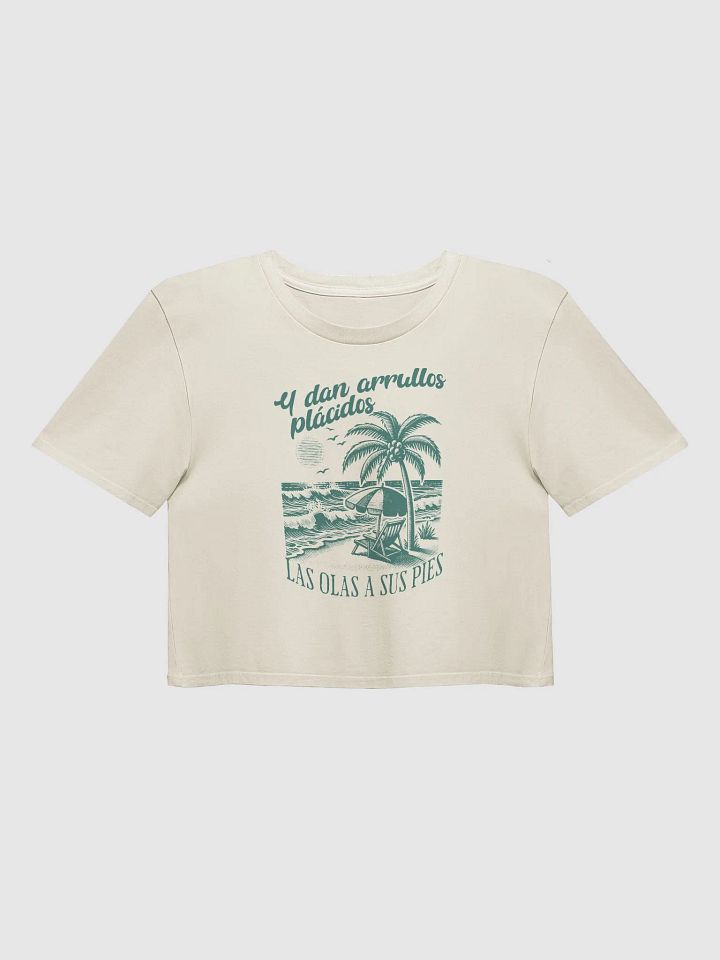 Y Dan Arrullos Plácidos Las Olas a Sus Pies Crop Top product image (1)