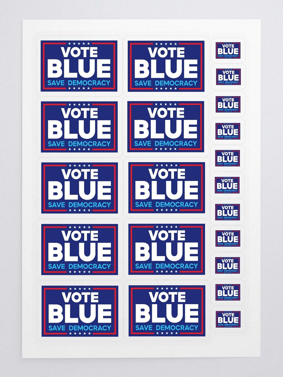 'Vote Blue Save Democracy' Sticker Sheet product image (3)