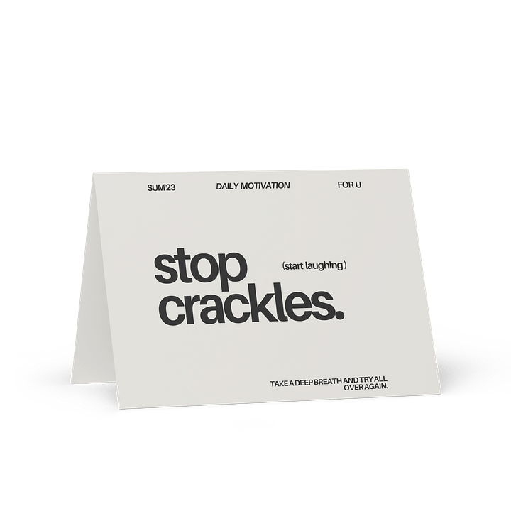 Stop Crackles Postcard product image (1)