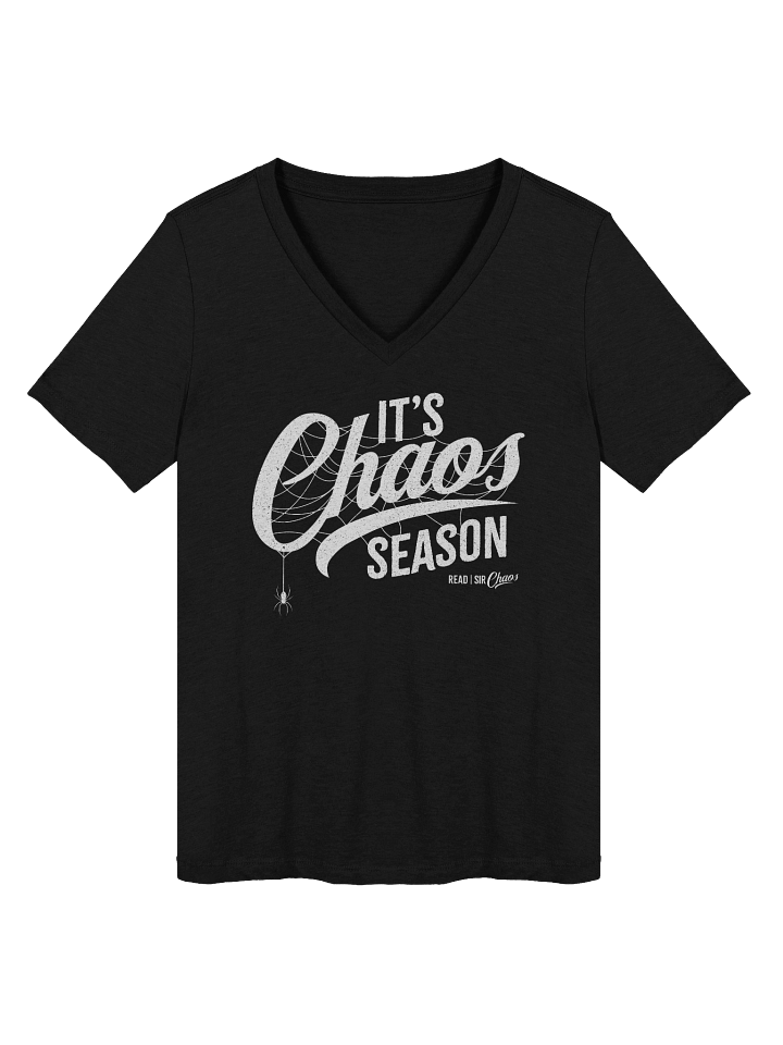 It's Chaos Season V-Neck Tshirt (White Text) product image (2)