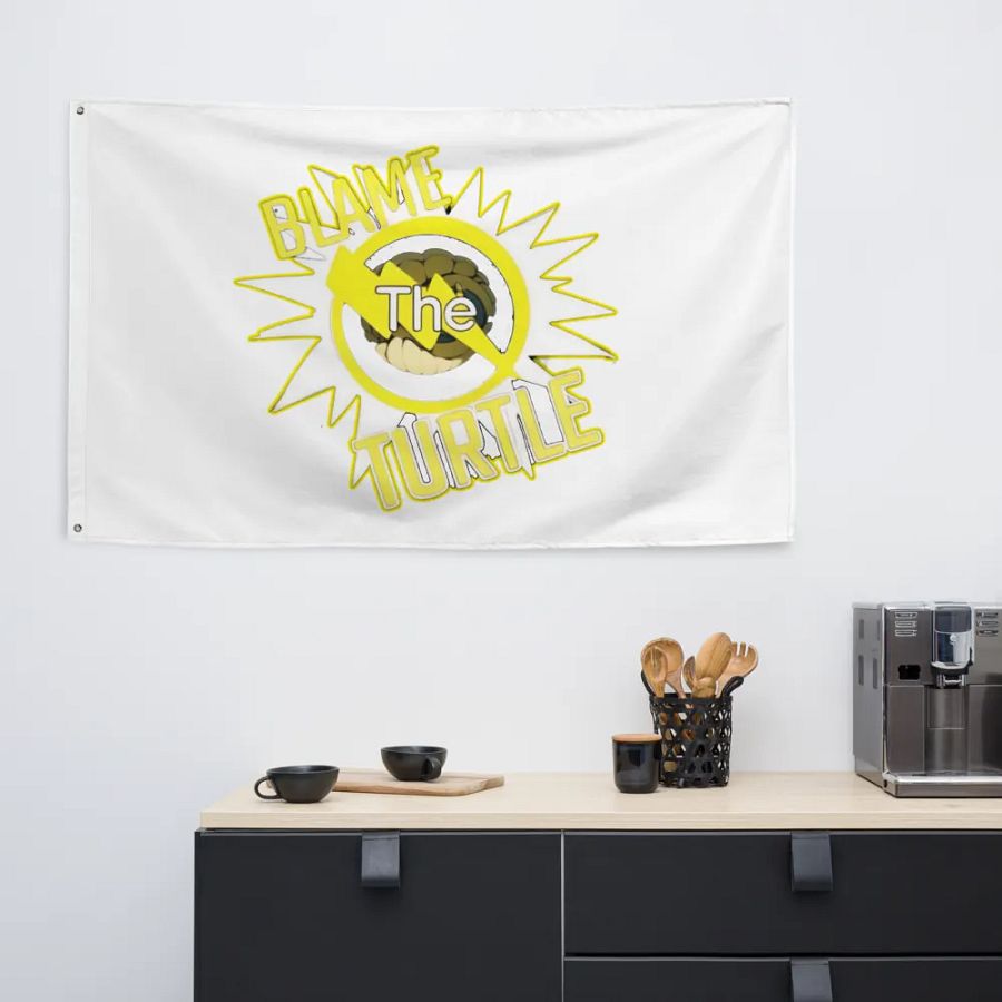 Blame The Turtle! Flag product image (6)